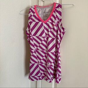Nike Pink Asymmetrical Graphic Tank Top